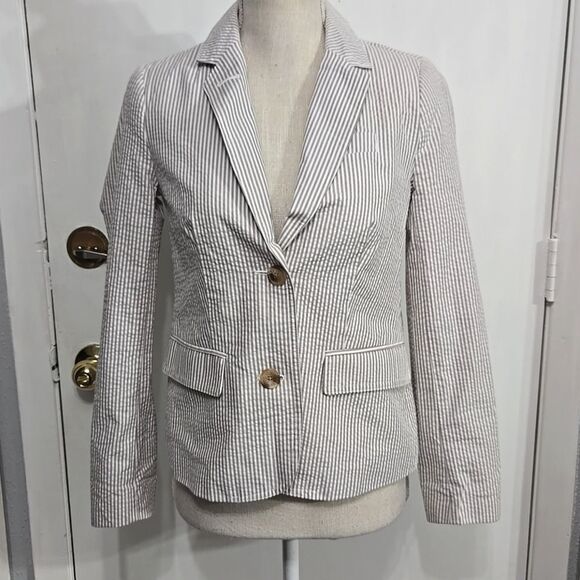Gap Striped 2 Button Blazer NWT Sz 1 - Picture 2 of 15